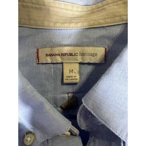 Men’s Banana Republic Denim Button Up Shirt Medium - Picture 3 of 6